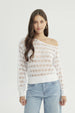 Sweater Mujer Calado Blanco