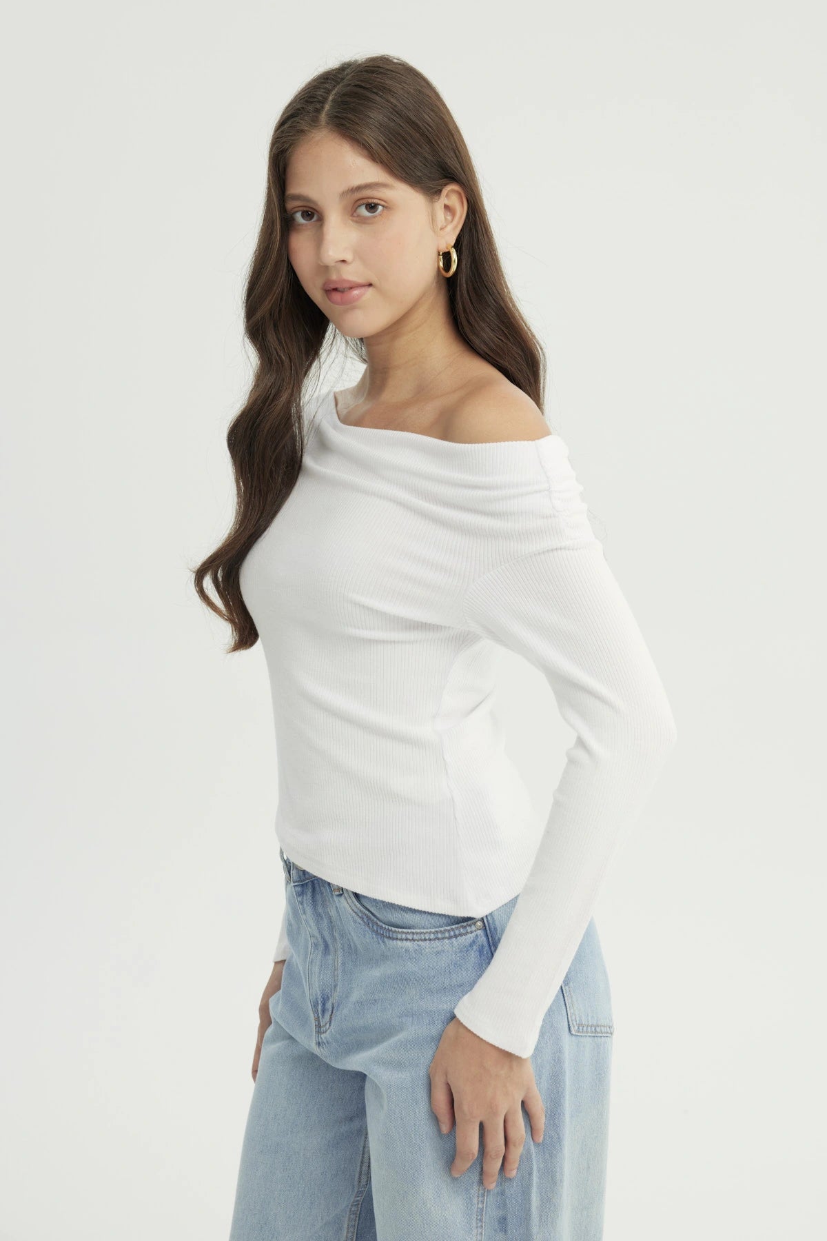 Sweater Mujer Slim Blanco