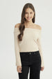 Sweater Mujer Slim Beige Claro