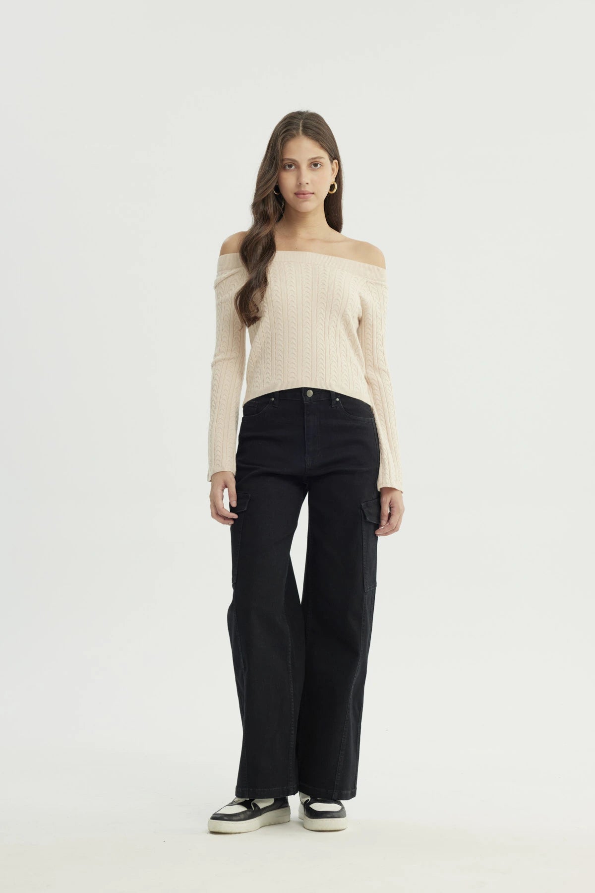 Sweater Mujer Slim Beige Claro