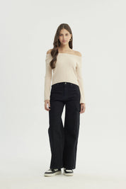 Sweater Mujer Slim Beige Claro