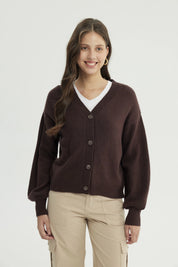 Sweater Mujer Clásico Café