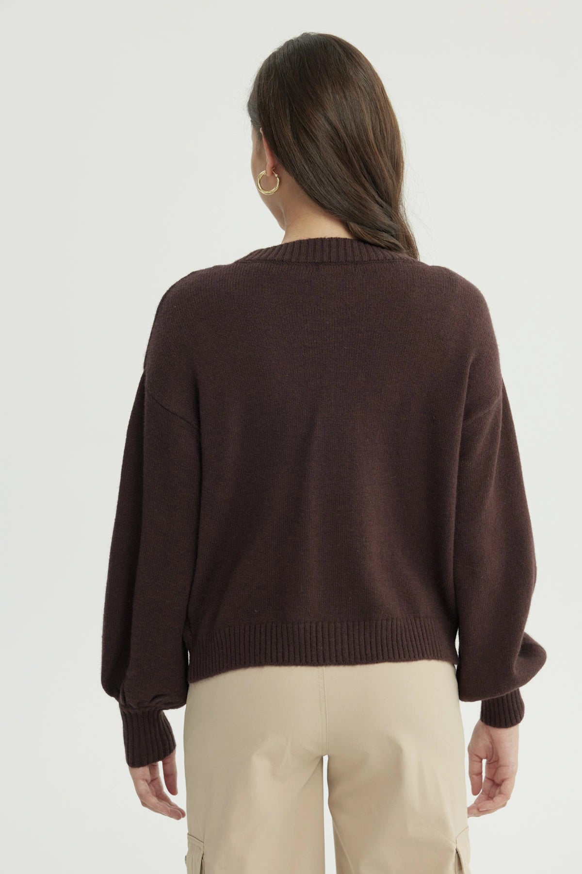 Sweater Mujer Clásico Café