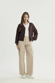Sweater Mujer Clásico Café