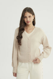 Sweater Mujer Clásico Beige Claro