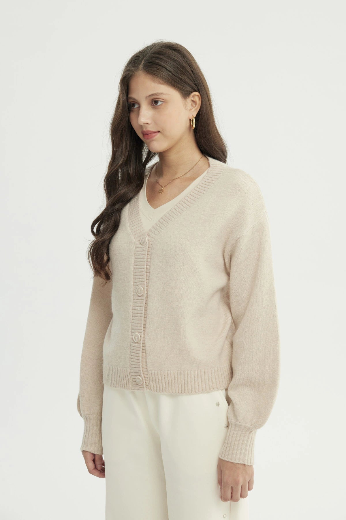 Sweater Mujer Clásico Beige Claro