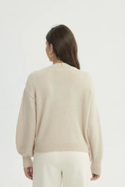 Sweater Mujer Clásico Beige Claro