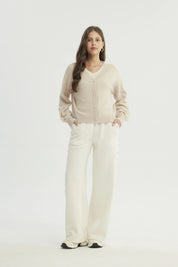 Sweater Mujer Clásico Beige Claro