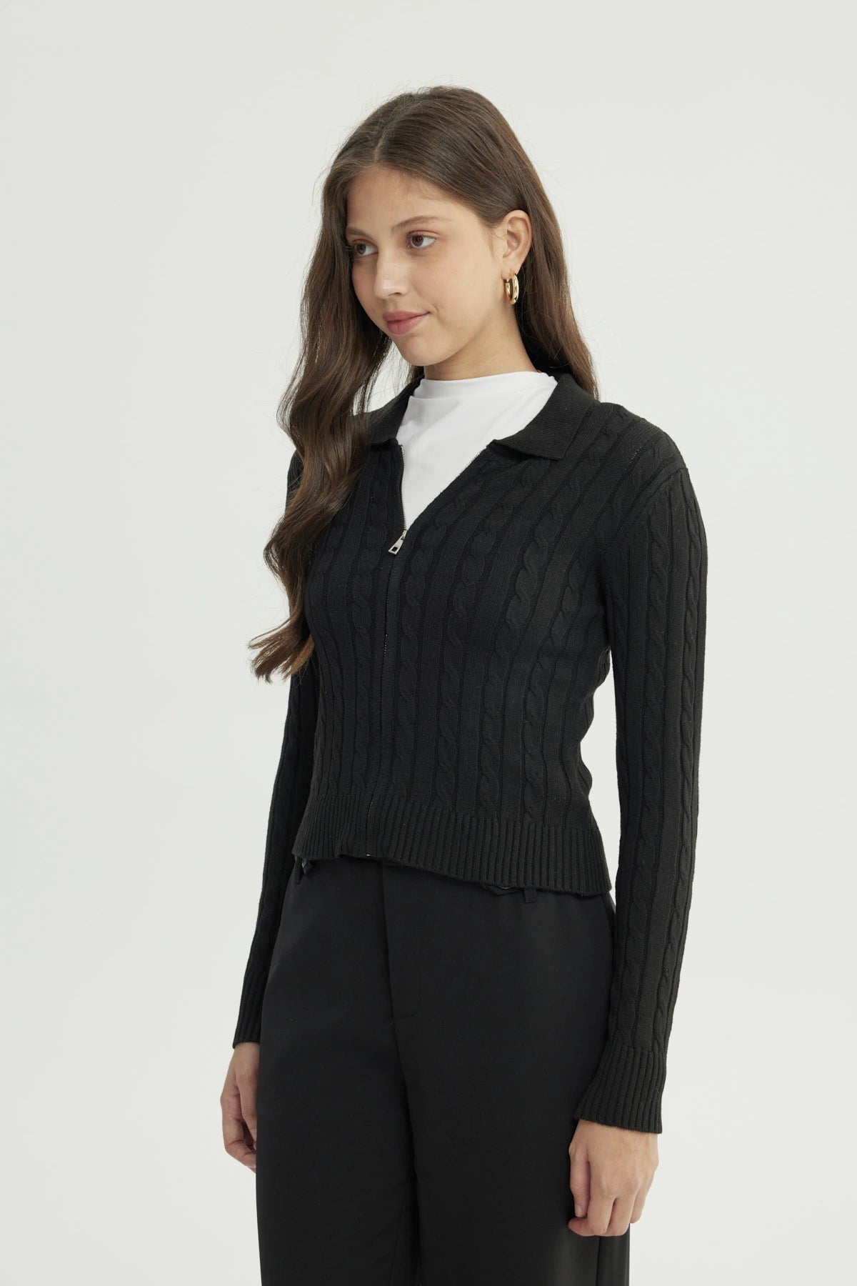 Sweater Mujer Slim Negro