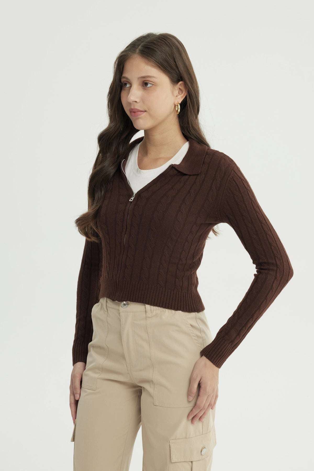 Sweater Mujer Slim Café