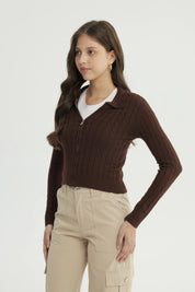 Sweater Mujer Slim Café