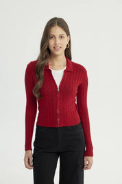Sweater Mujer Slim Rojo