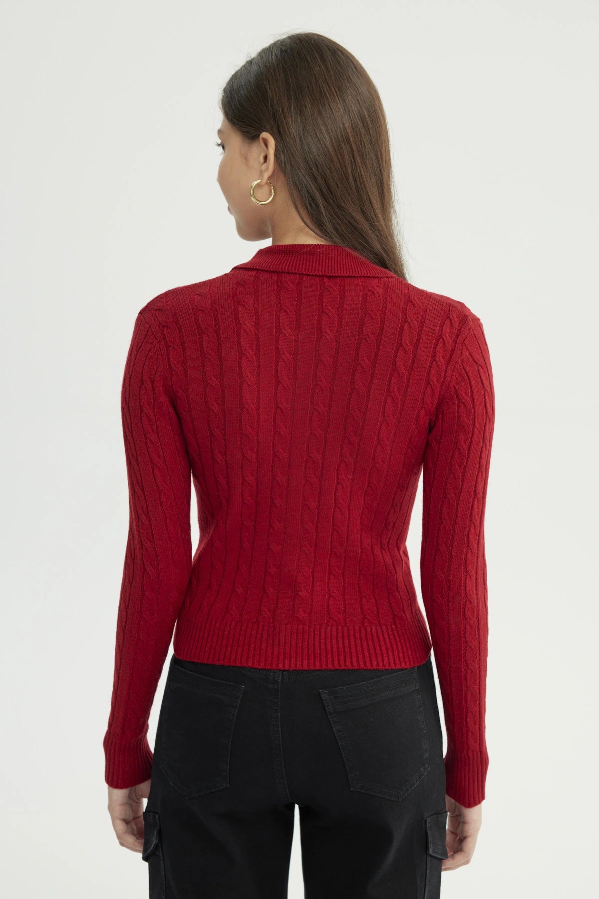 Sweater Mujer Slim Rojo