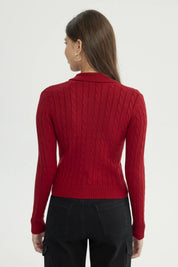 Sweater Mujer Slim Rojo