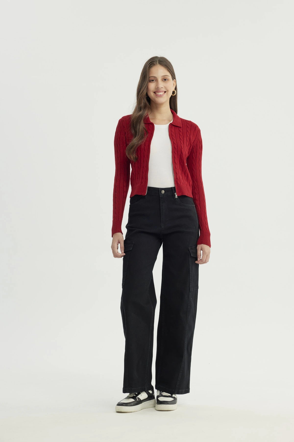 Sweater Mujer Slim Rojo