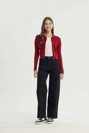 Sweater Mujer Slim Rojo