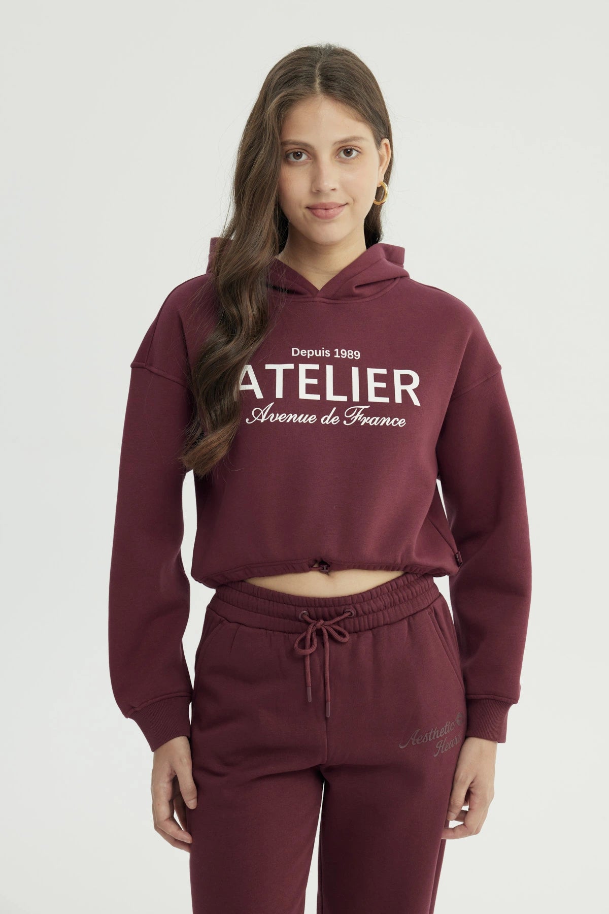 Polerón Mujer Regular Burdeo