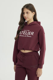 Polerón Mujer Regular Burdeo