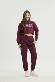 Polerón Mujer Regular Burdeo