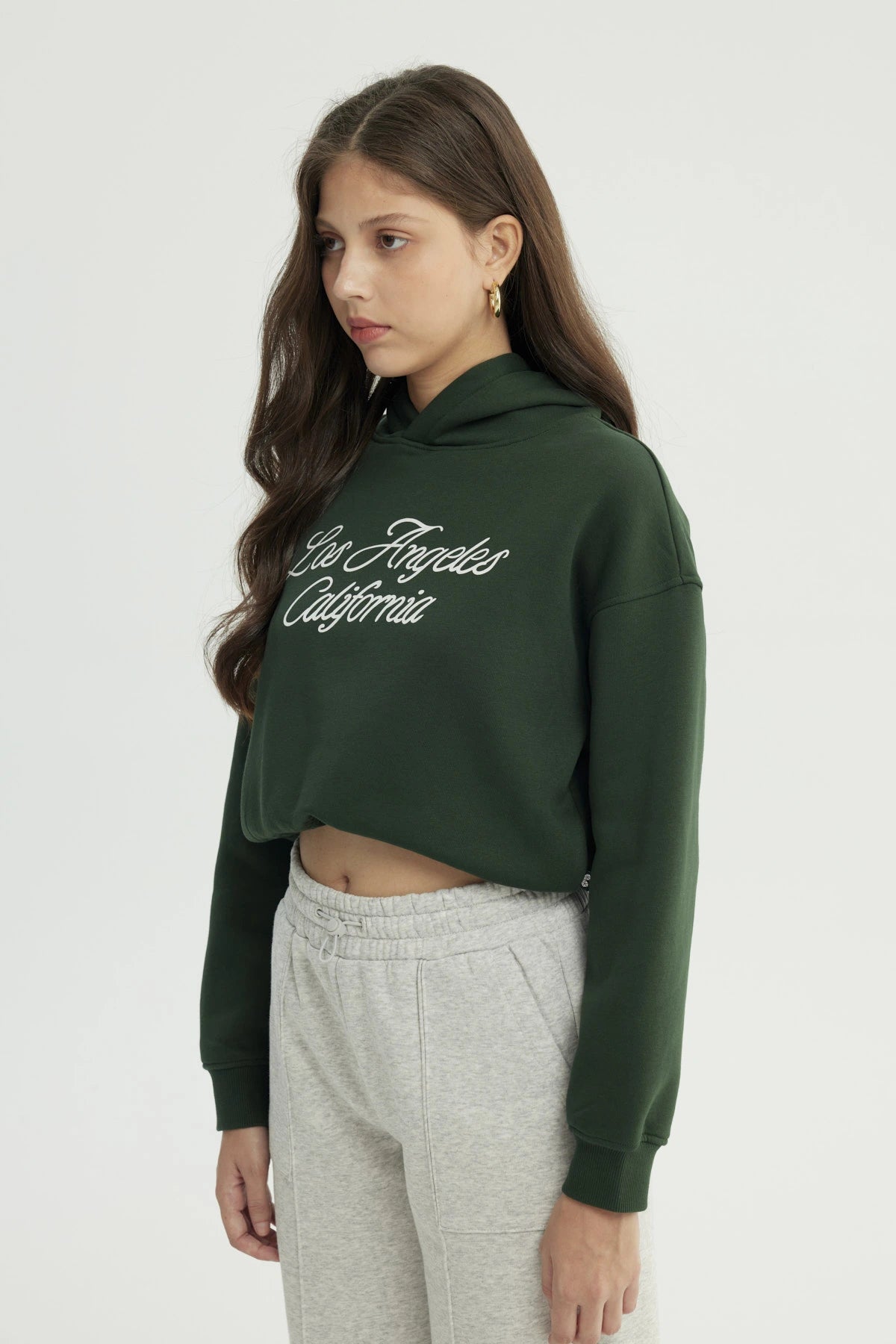 Polerón Mujer Regular Verde Oscuro