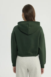 Polerón Mujer Regular Verde Oscuro