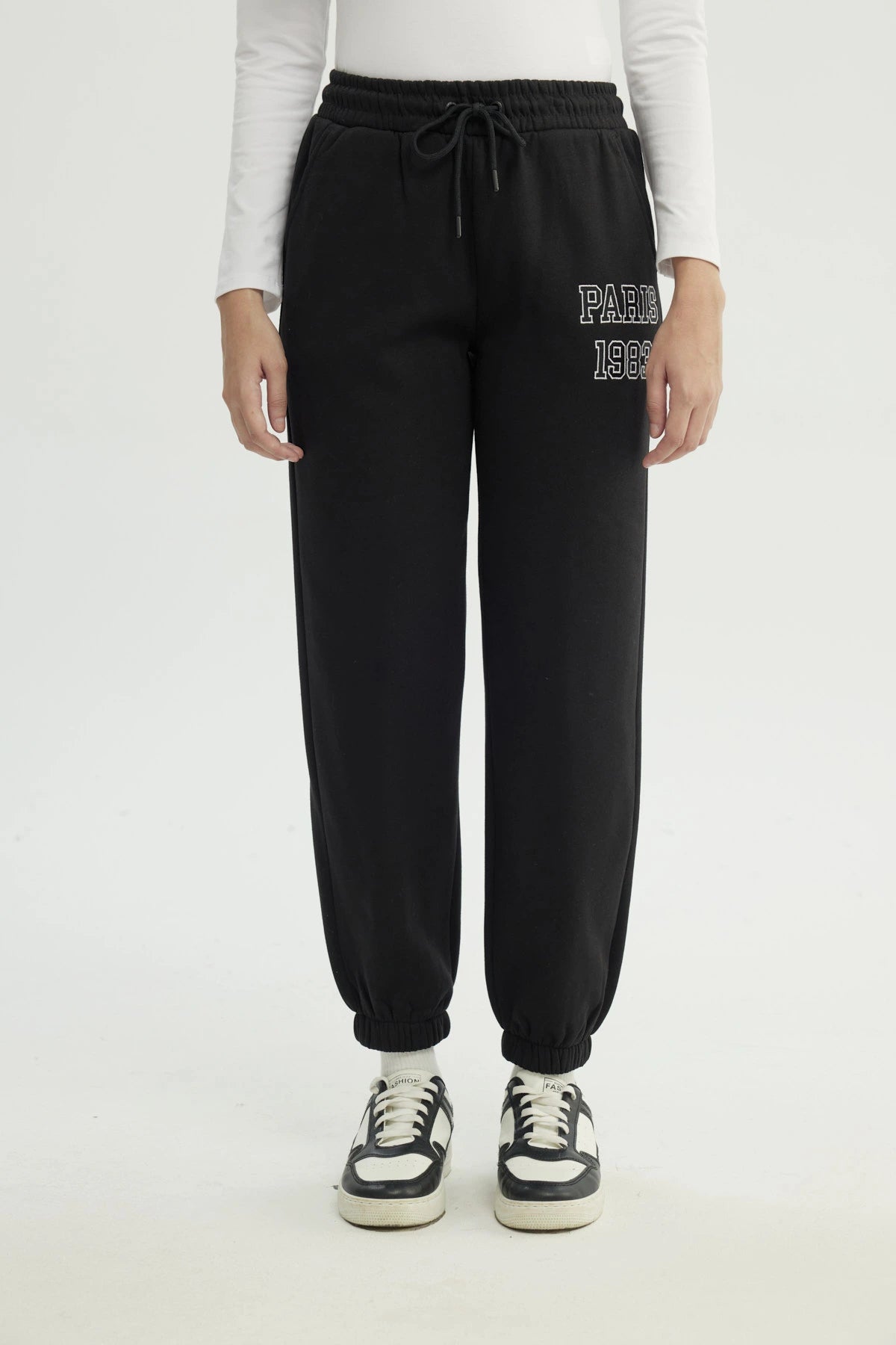 Pantalón Buzo Mujer Pitillo Negro
