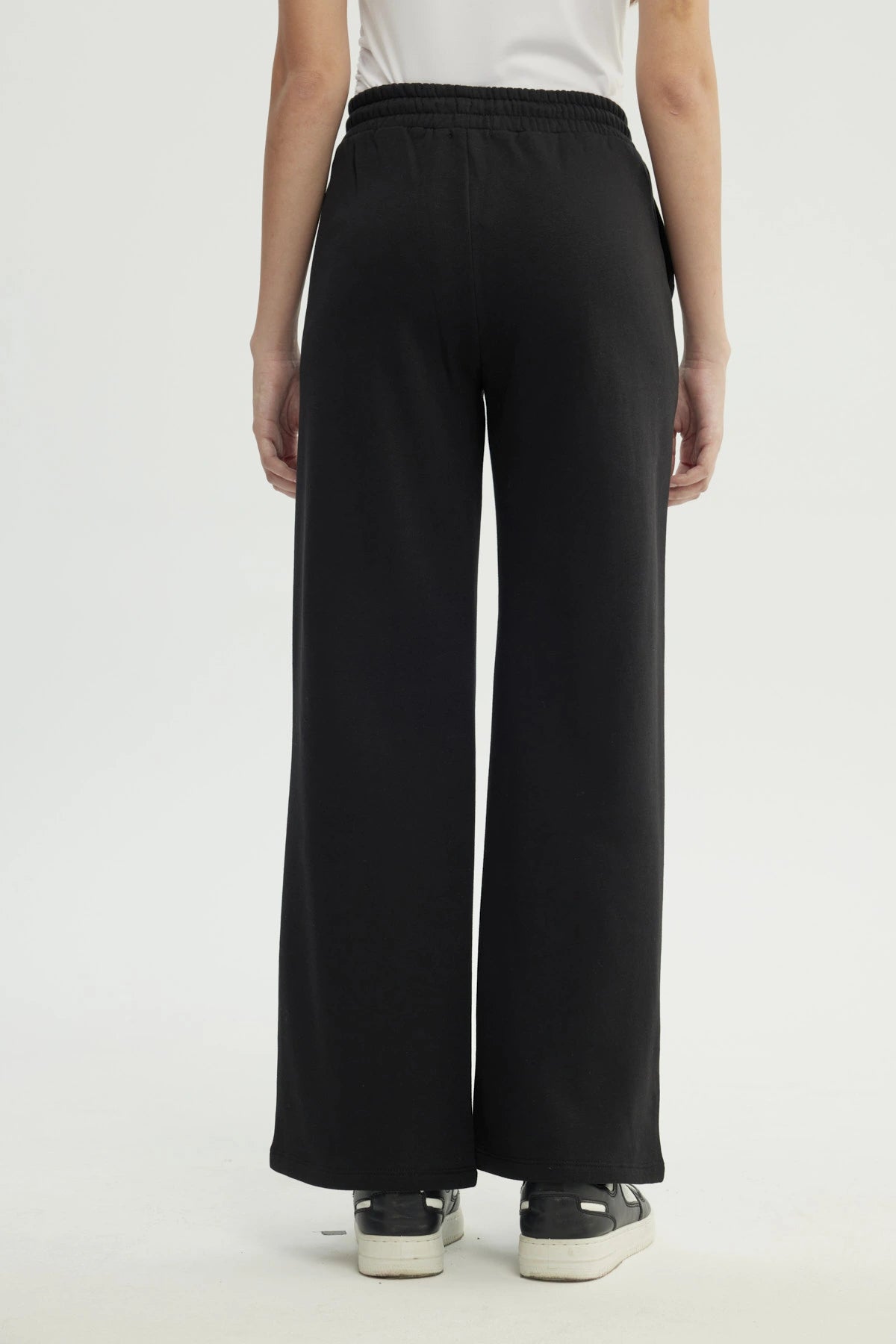 Pantalón Buzo Mujer Wide Leg Negro