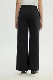 Pantalón Buzo Mujer Wide Leg Negro