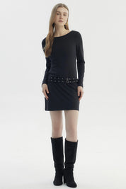 Vestido Mujer Falda Negro