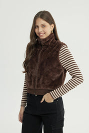 Chaqueta Mujer Regular Café
