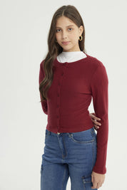 Sweater Mujer Slim Rojo