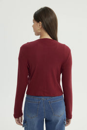 Sweater Mujer Slim Rojo