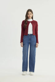 Sweater Mujer Slim Rojo