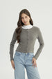 Sweater Mujer Slim Gris Oscuro