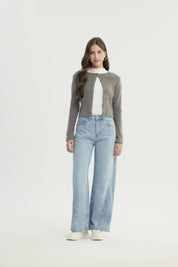 Sweater Mujer Slim Gris Oscuro