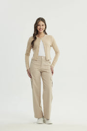 Sweater Mujer Slim Beige