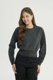 Sweater Mujer Regular Gris Oscuro