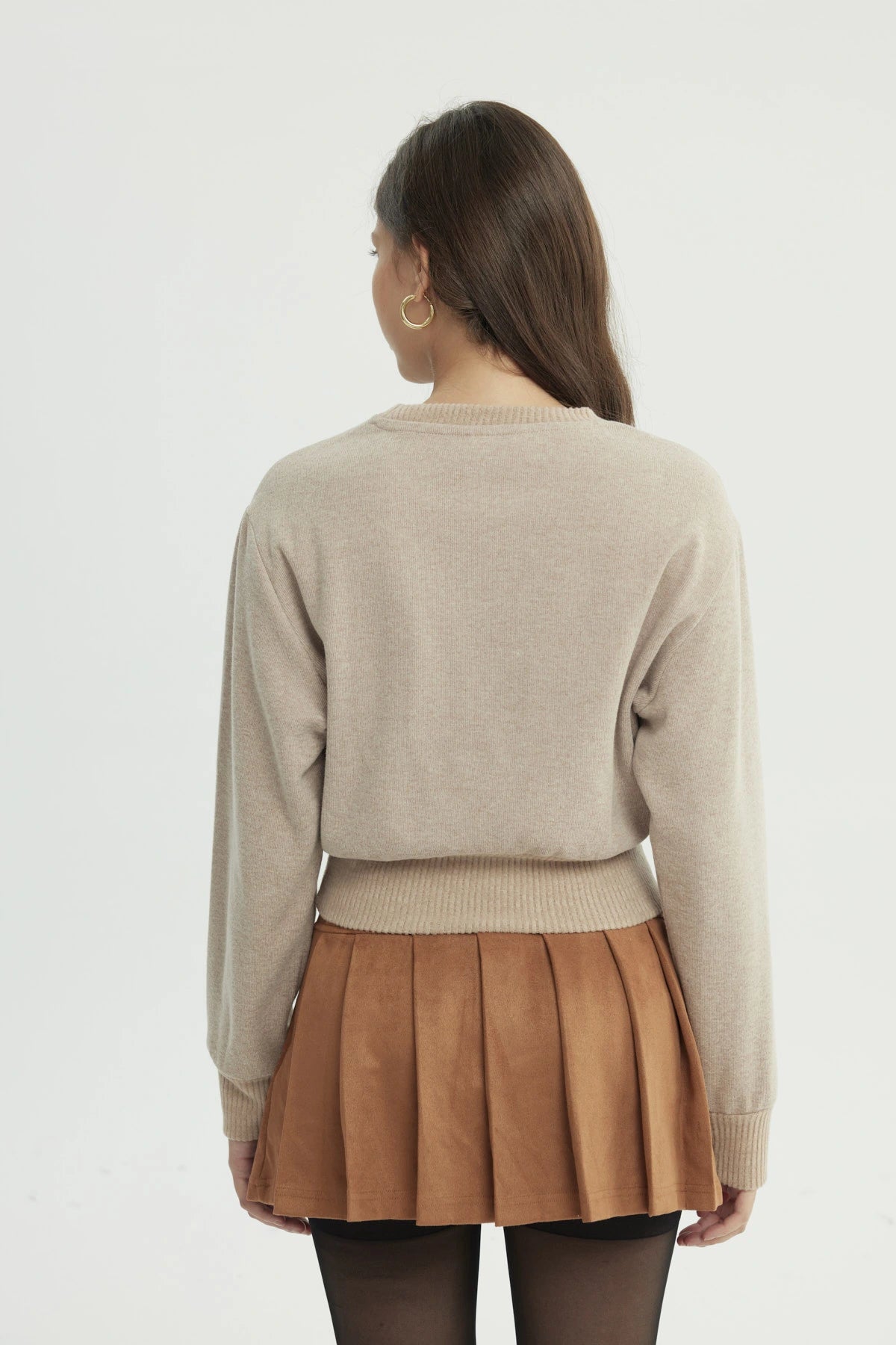 Sweater Mujer Regular Beige
