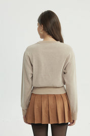Sweater Mujer Regular Beige