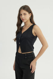 Blazer Mujer Slim Negro