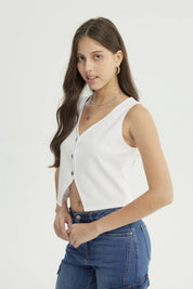 Blazer Mujer Slim Blanco