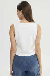 Blazer Mujer Slim Blanco