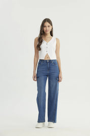 Blazer Mujer Slim Blanco