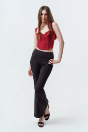 Calza Mujer Flare Negro