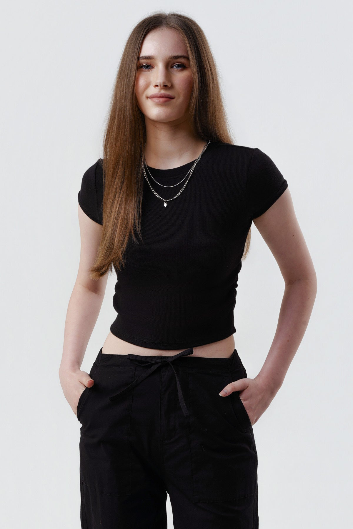 Polera Mujer Slim Fit Negro