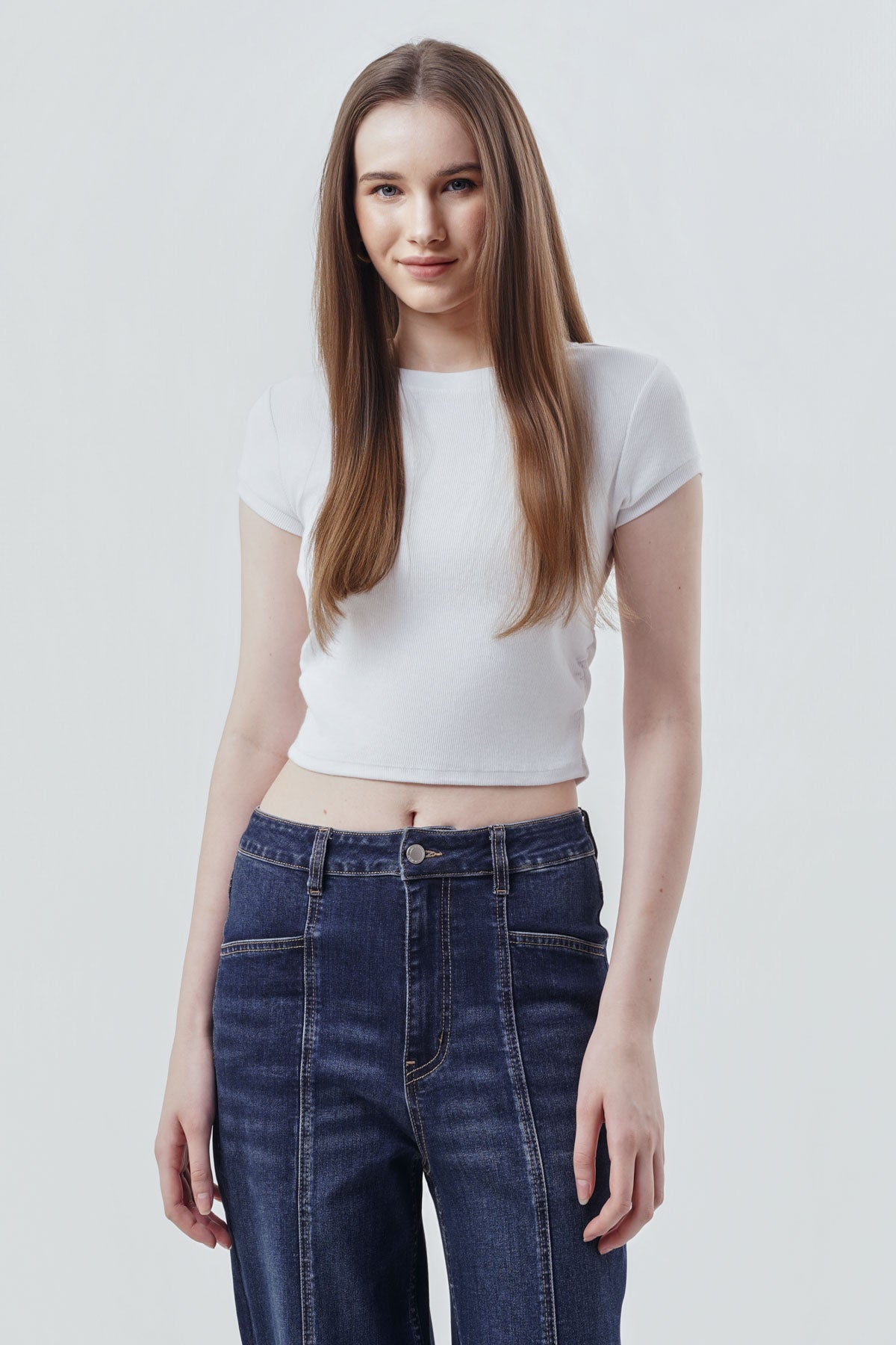 Polera Mujer Slim Fit Blanco