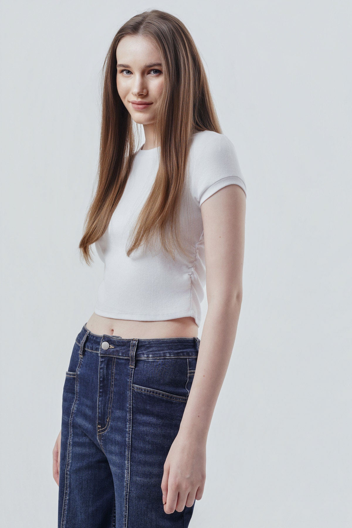 Polera Mujer Slim Fit Blanco