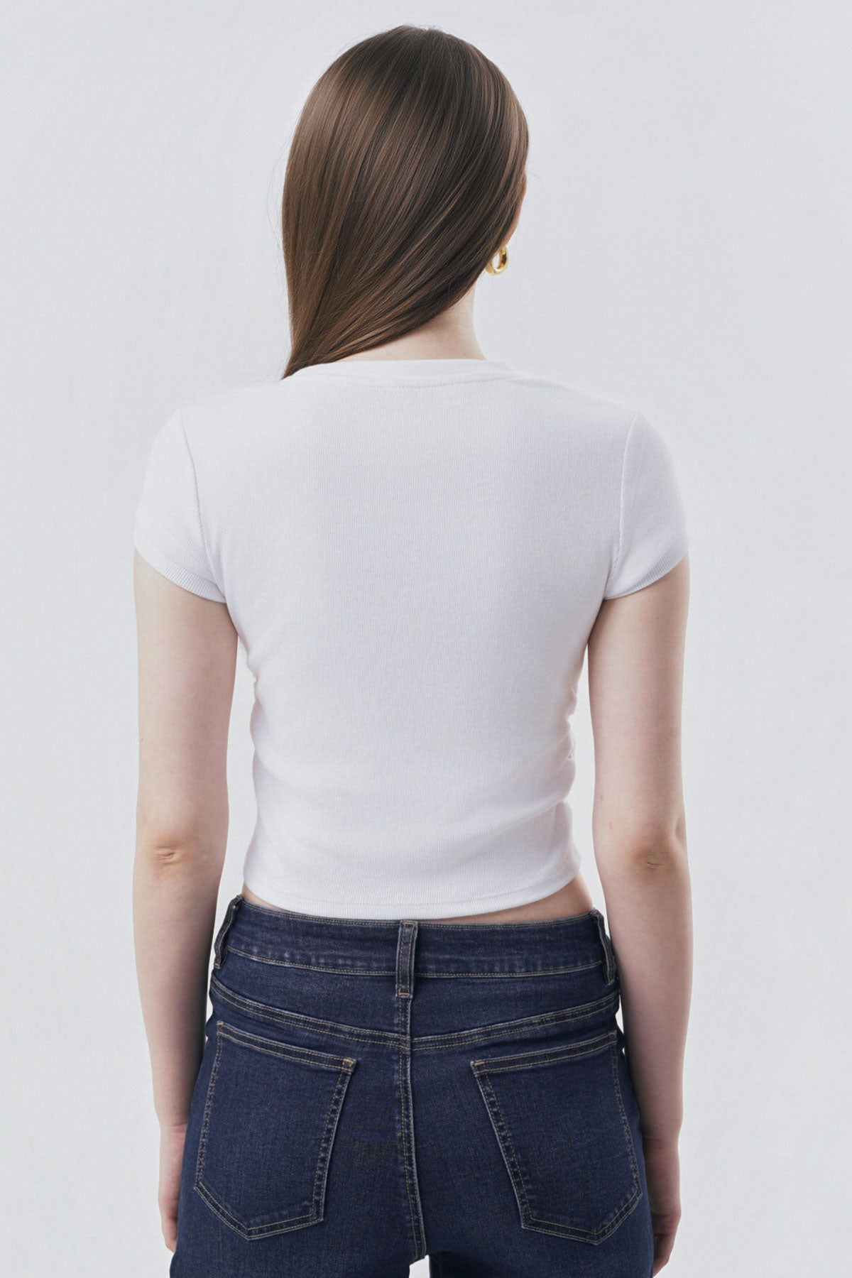 Polera Mujer Slim Fit Blanco