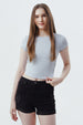 Polera Mujer Slim Fit Celeste