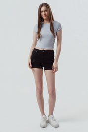 Polera Mujer Slim Fit Celeste